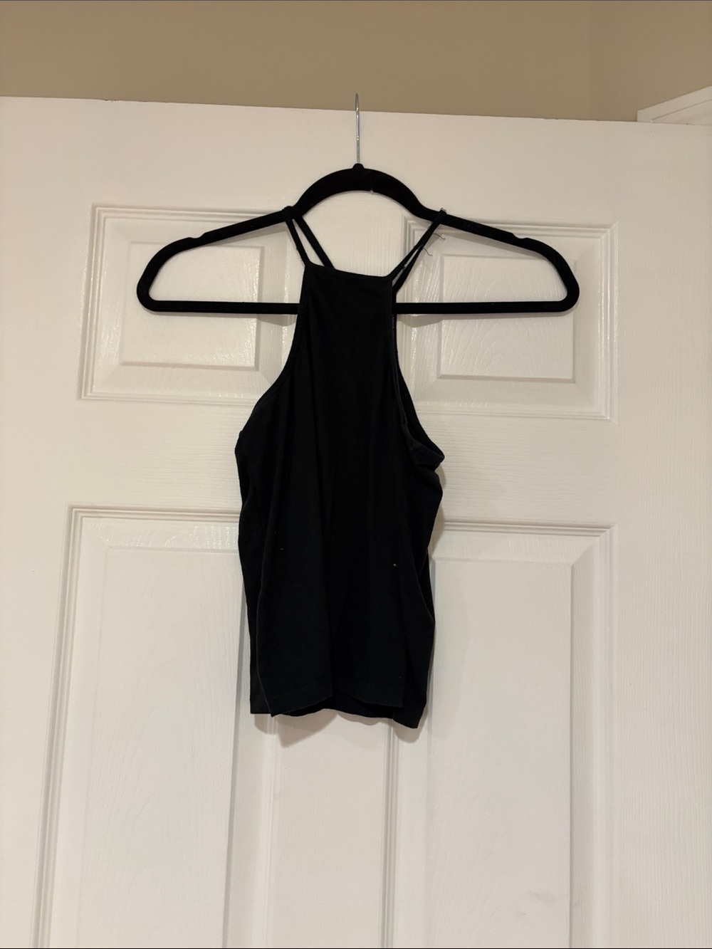 Brandy Melville Black High Neck Strappy Cami